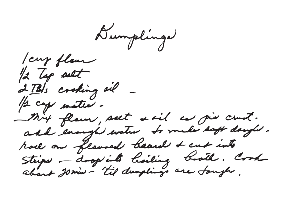 Example handwritten notes used for OCR